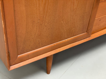 Vintage Scandart Elm Sideboard 1960s Mid Century Drawers Shelving EB9812 MWOO - UKDK FURNITURE