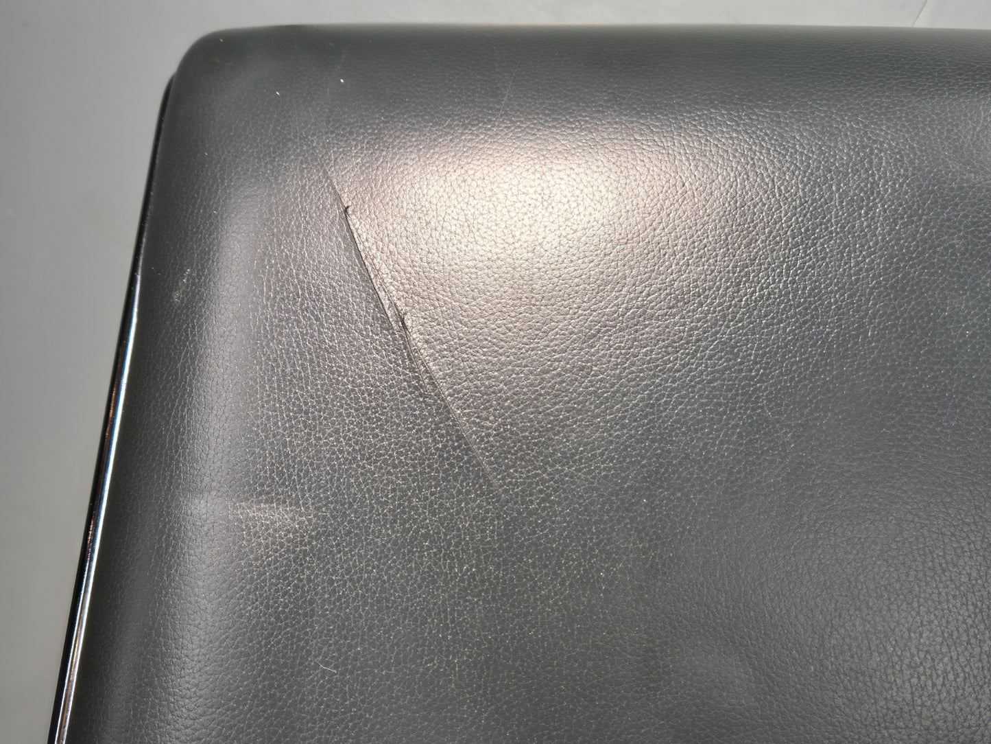 6 Leather Stacking Chairs Brunner Linos Dark Green Chrome Modern EB11735 MSTA16