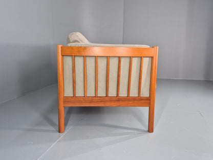Vintage 3 Seat Settee Mid Century Danish Design Beech Wood Frame EB10553 M2SS10