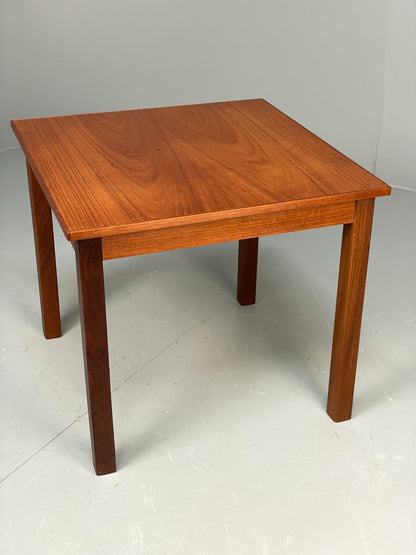 Vintage Teak Side Table 1960s Danish Square Removable Legs Retro EB11518 MWOO7