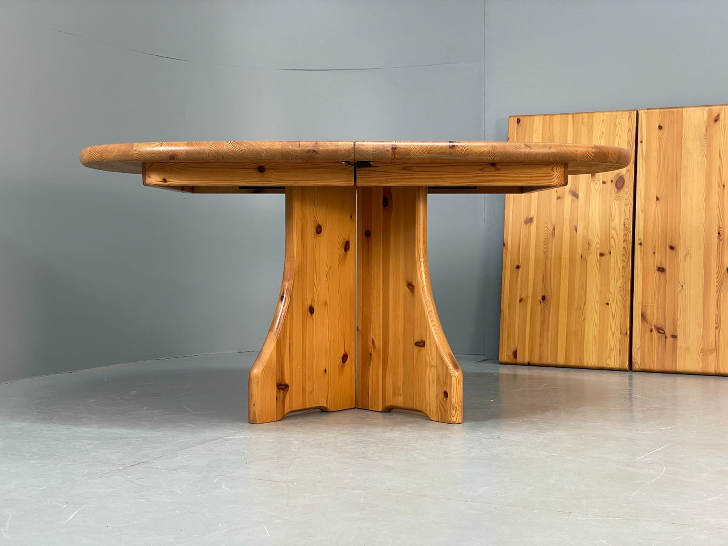Chunky Pine Dining Table Extending Vintage Danish Retro 1990s EB10858 MWOO20