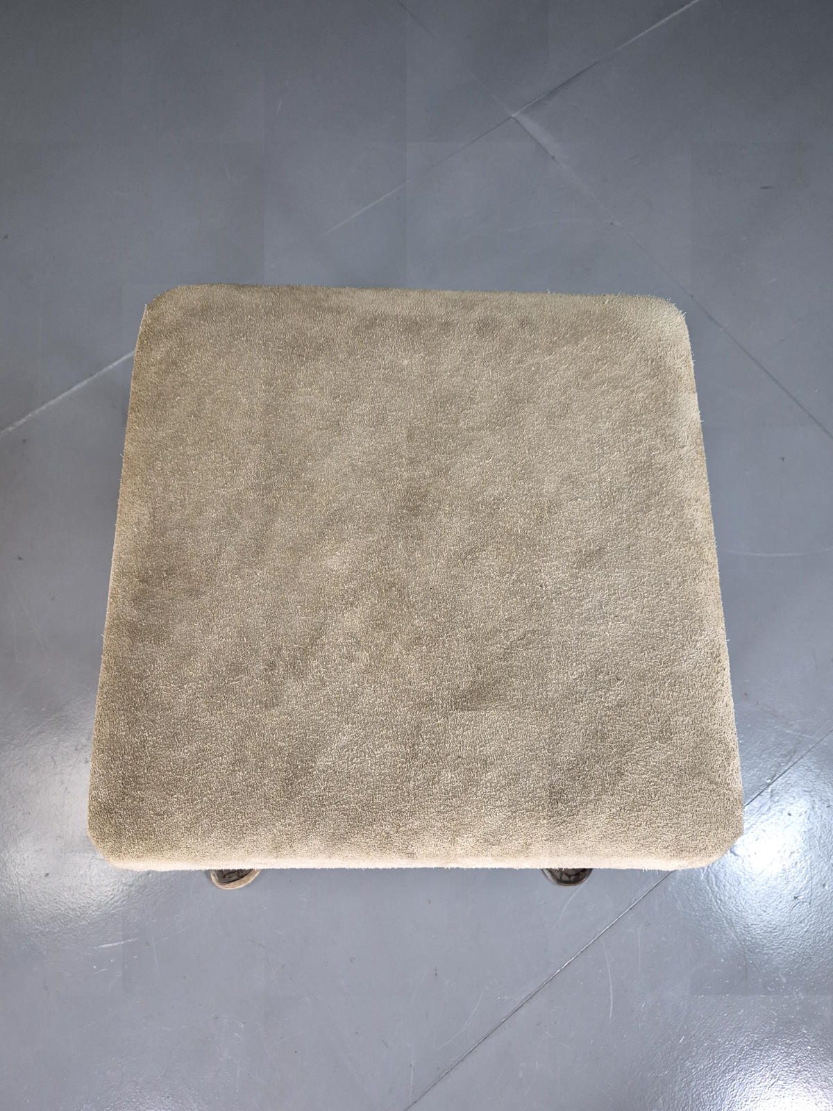 Vintage Gym High Stool Steel and Suede Pommel Mid 20th C EB7377 MFOO4