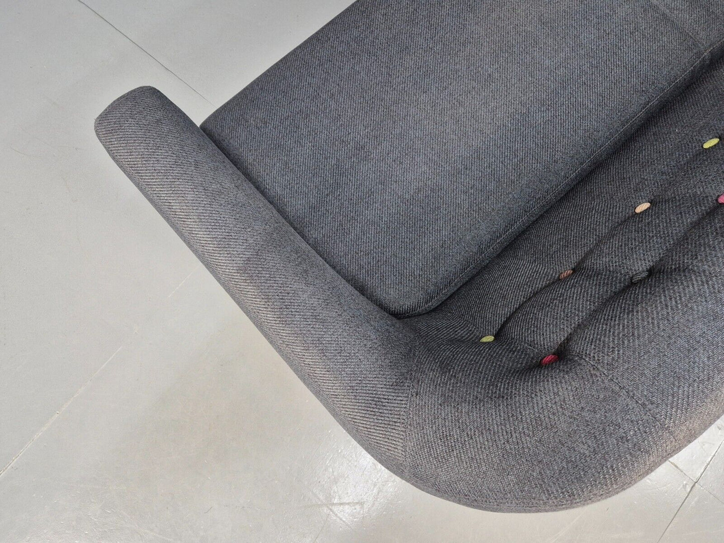 Vintage Made.Com Scandinavian style Sofa Charcoal Grey Retro EB8452 M3SS - UKDK FURNITURE