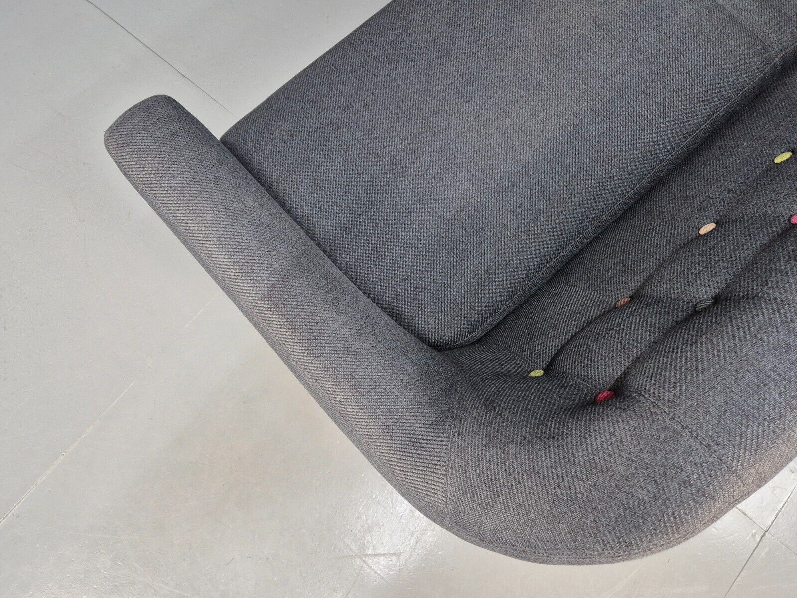 Vintage Made.Com Scandinavian style Sofa Charcoal Grey Retro EB8452 M3SS - UKDK FURNITURE