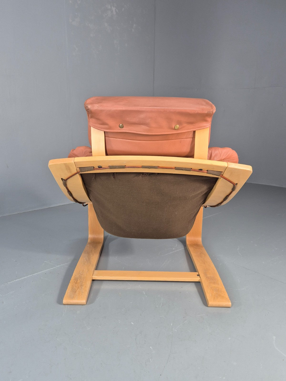 Vintage Leather Lounge Chair Mid Century Kroken Aki Fribyter Retro EB11309 MBEN19