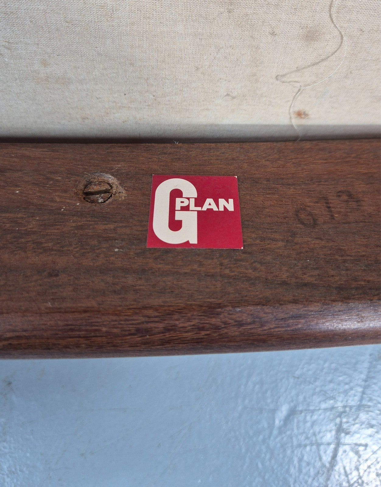 Vintage G Plan Dining Chair 1970s Pink Velour Teak Retro MCM  EB11649 VDIN12