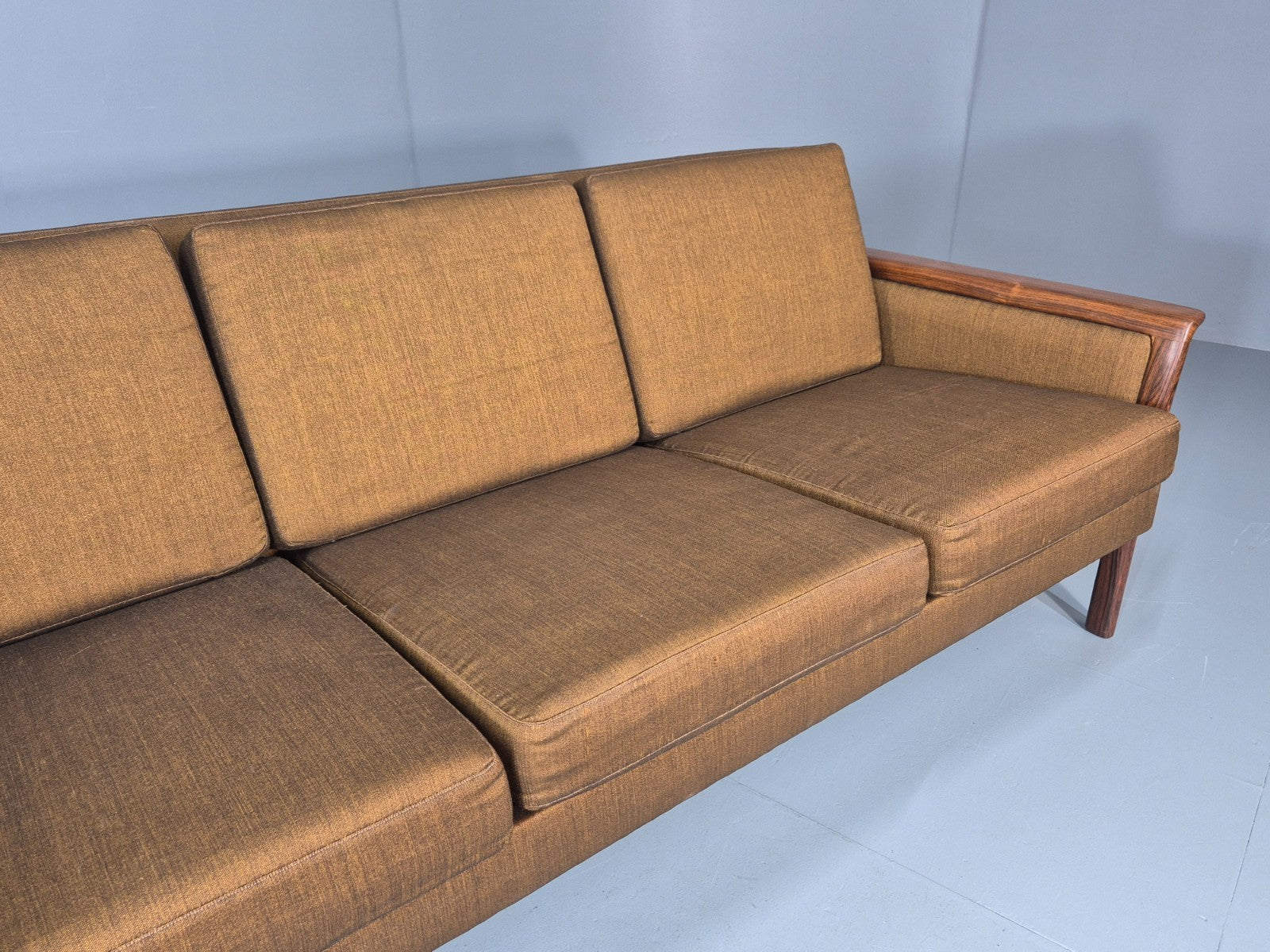 Vintage 3 Seater Sofa 1960s Knut Saeter Vatne Mobler Green Gold EB11078 M3SS3