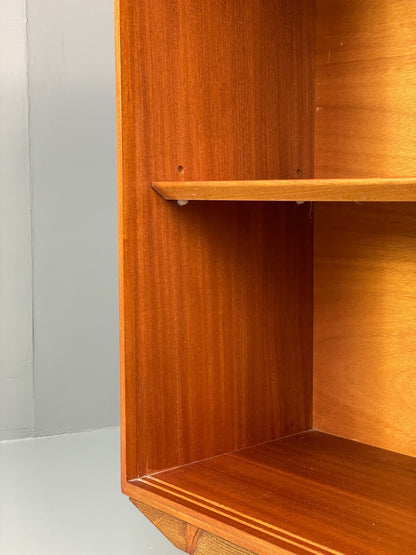 Vintage Teak Glazed Bookcase Beaver And Tapley Mid Century Shelving EB9718 MWOO - UKDK FURNITURE