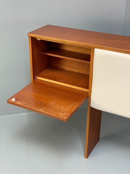 Vintage Teak Bedside Cabinets & Headboard By Meredew 1970s King Size EB9527 MWOO - UKDK FURNITURE