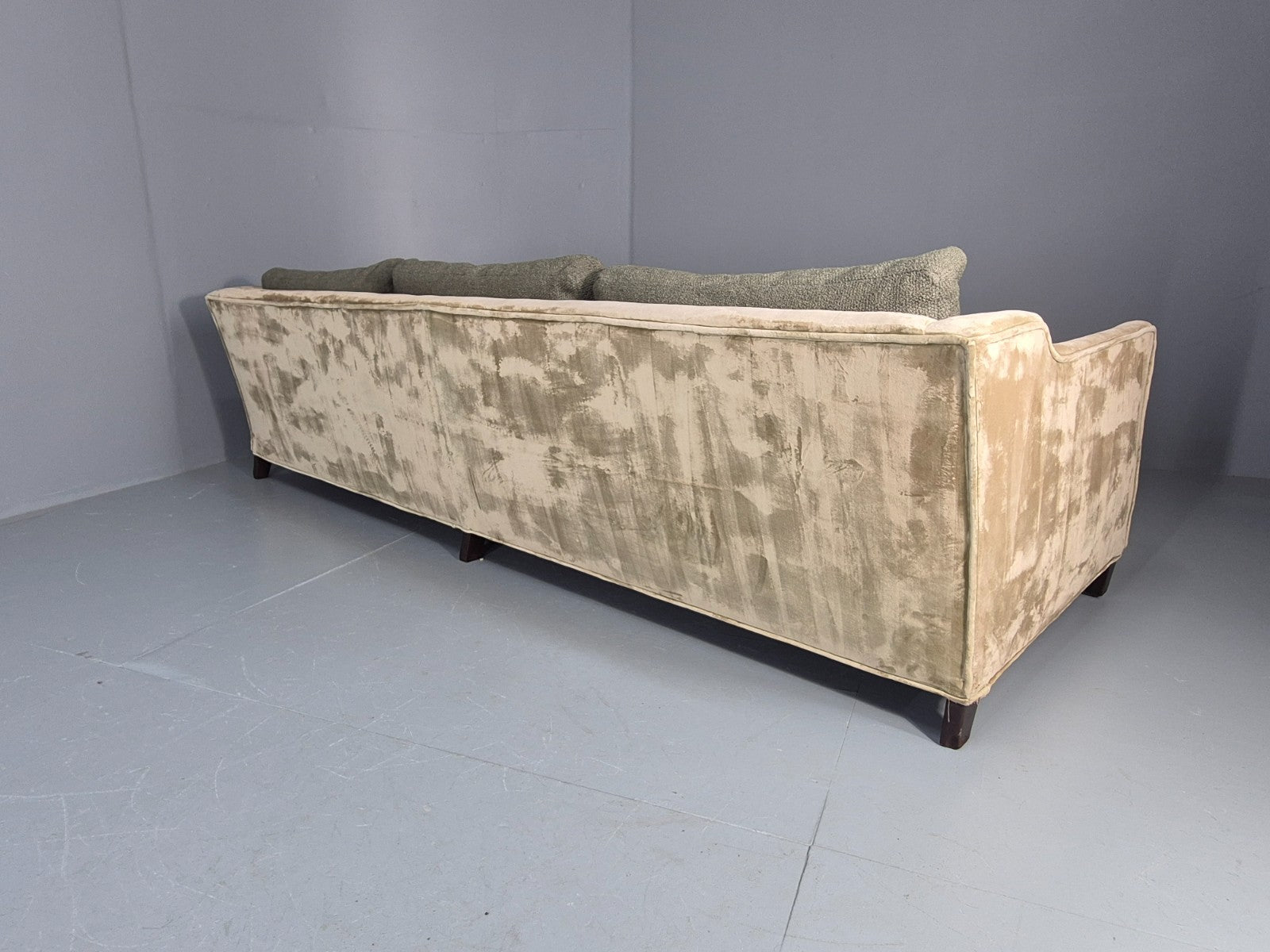 Vintage 4 Seater Settee Velvet and Wool Upholstery Modern Design EB11669 M4SS13