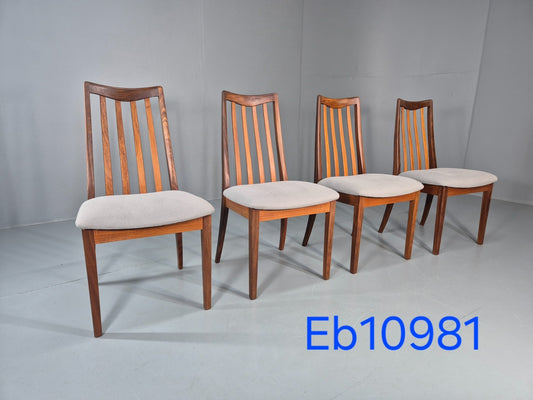 4 G Plan Dining Chairs Mid Century Teak Fresco Range 1970s  EB10981 VDIN0