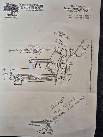 Vintage Modern Design Chaise Lounge By John Barnard in 1996 EB9675 VCHA - UKDK FURNITURE