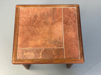Vintage Teak Nesting Tables Tile Topped 1970s Retro Design EB9757 MWOO - UKDK FURNITURE