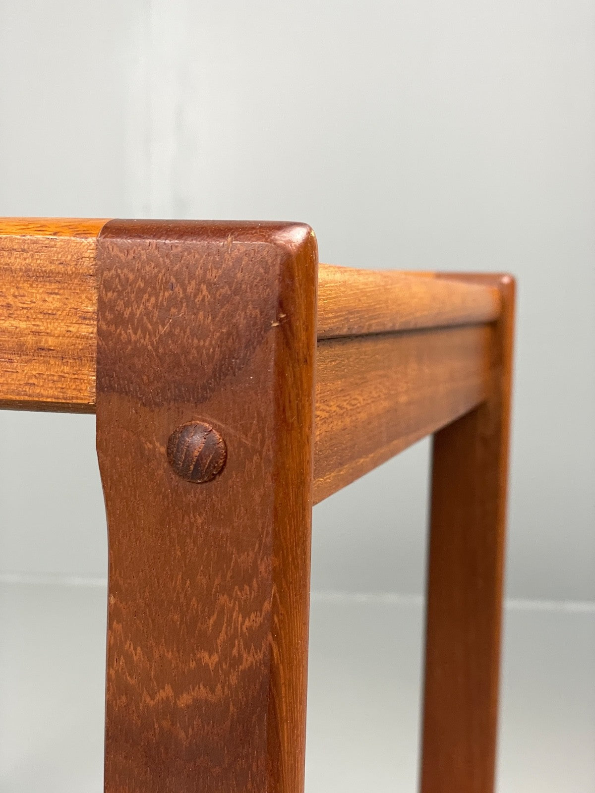 Vintage Teak Side Table Danish 1970s With Magazine Rack Bedside  EB11049 MWOO11