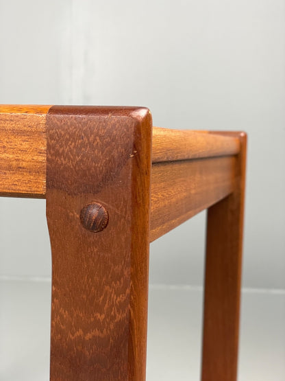 Vintage Teak Side Table Danish 1970s With Magazine Rack Bedside  EB11049 MWOO11