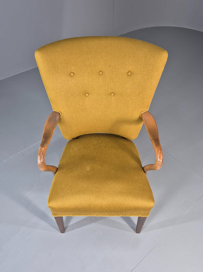 Vintage Mid Century Danish Lounge Chair High Back 1950s Retro EB11815 MNOR4