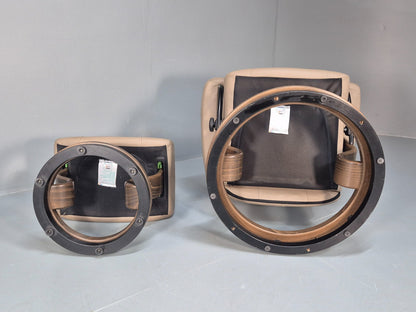 Ekornes Stressless Chair and Footstool Beige Leather Vintage 1990s  EB10633 MSWI12