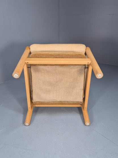 Vintage Nubuck Leather Lounge Chair Ebbe Gehl Danish Mid Century EB9301 MNOR - UKDK FURNITURE
