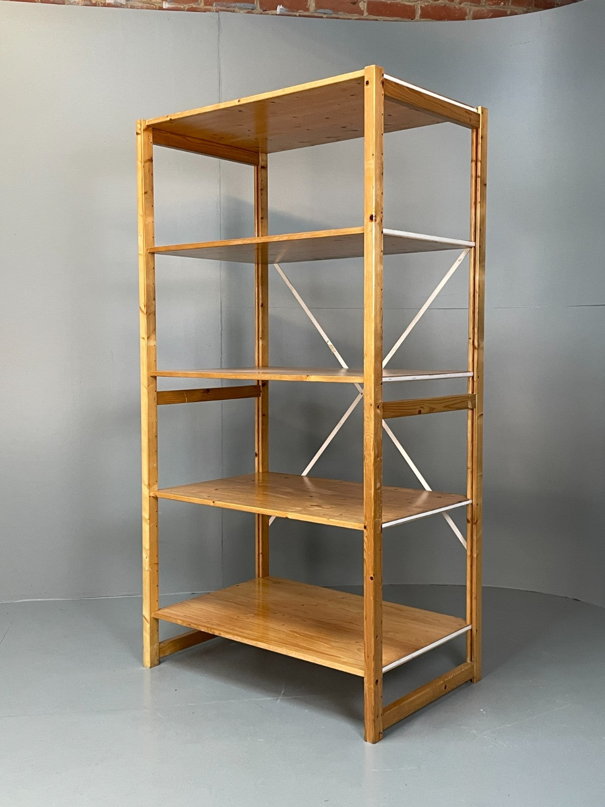 Lundia Pine Open Shelving System Vintage Adjustable Retro Scandi Modular EB117863