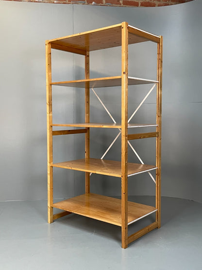 Lundia Pine Open Shelving System Vintage Adjustable Retro Scandi Modular EB117863