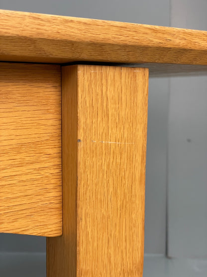 Modern Oak Dining Table - Solid Wood Removable Legs Post Modern  EB10944 MWOO11