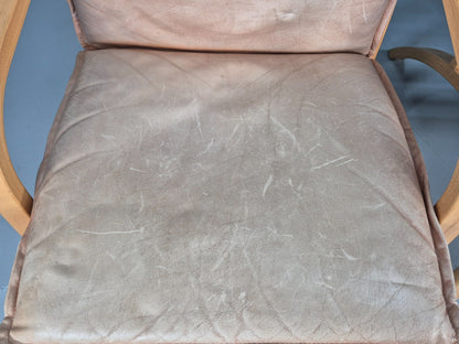 2 Stouby Tan Leather Bentwood Lounge Chairs 1980s Danish Design EB9303 MBEN - UKDK FURNITURE