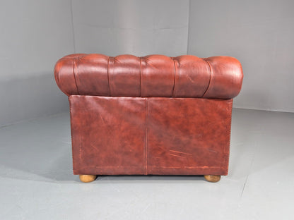 Three Seater Red Leather Chesterfield Quality Version Retro EB11031 VCHE15
