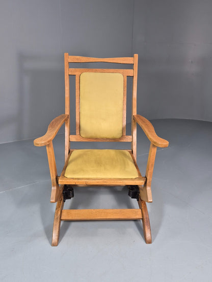 Vintage Scandinavian Rocking Chair Oak Frame 1970s Retro MCM  EB10731 MNOR16