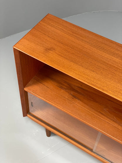 Vintage Danish Teak Bookcase By Svend Aage Rasmussen Glass Doors EB10942 MWOO3