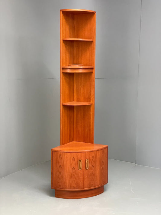 G Plan Corner Cabinet Vintage Teak Cupboard Shelving 1980s EB11566 MWOO0