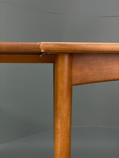 Vintage Teak Extending Dining Table Drop Leaf Beech Mid Century EB9813 MWOO - UKDK FURNITURE