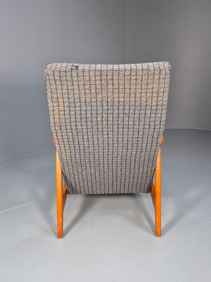 Vintage Swedish 1960s Lounge Chair Beech Open Frame Retro MCM EB9532 MNOR - UKDK FURNITURE