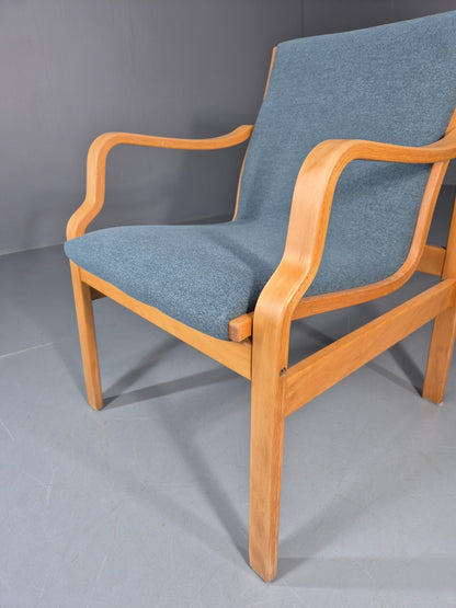 Vintage Bentwood Armchair Danish 1970 Retro Farstrup New Upholstery EB11212 MBEN12
