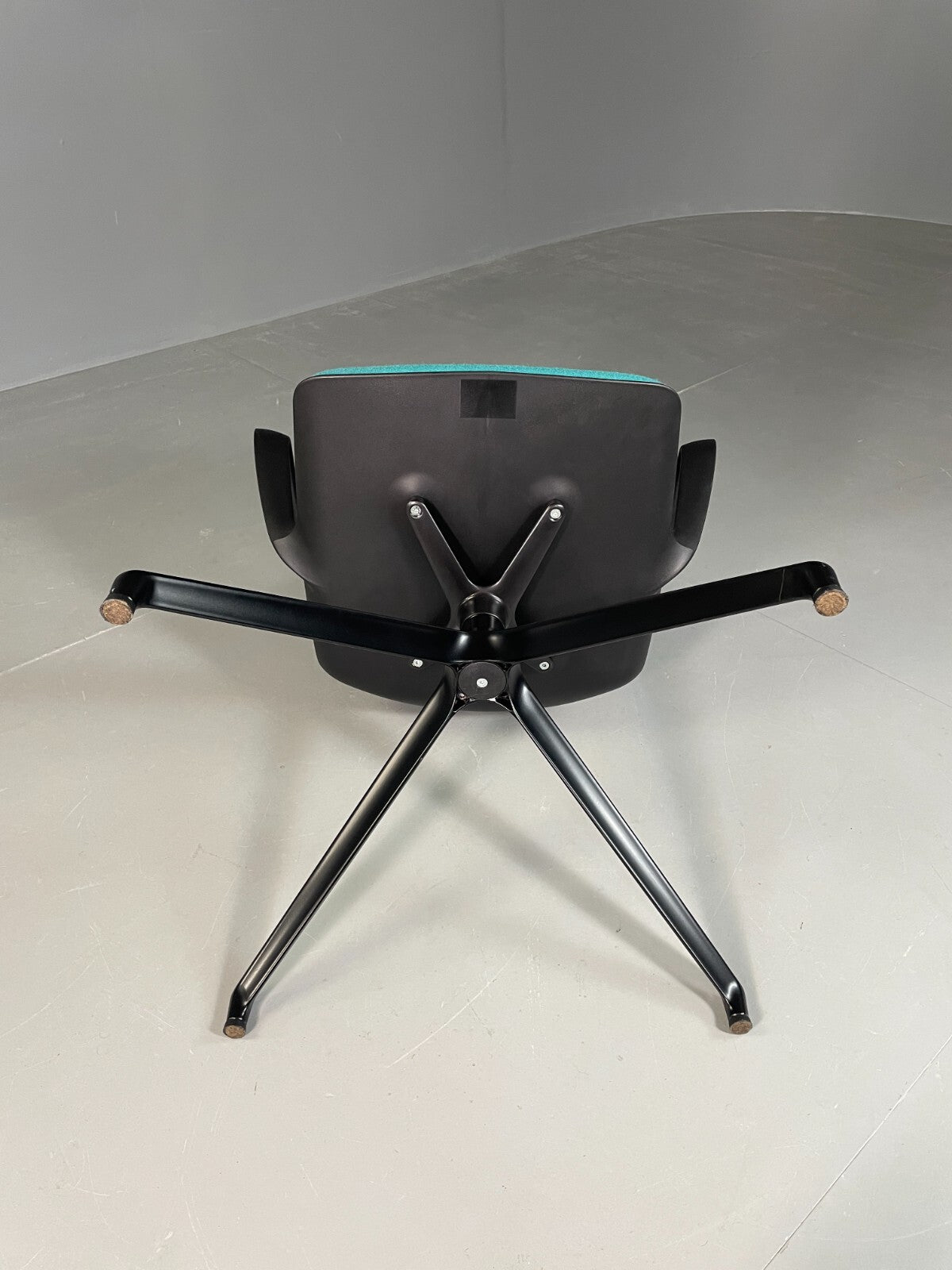 Vintage Desk Chair Turquoise Black Plastic Calibre Mint 401 EB6830 MSWI8