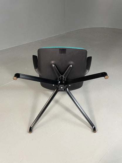 Vintage Desk Chair Turquoise Black Plastic Calibre Mint 401 EB6830 MSWI8