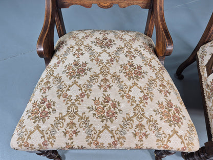 2 Antique Lounge Chairs Regency Revival Style Victorian Rosewood  EB10988 VCLO13