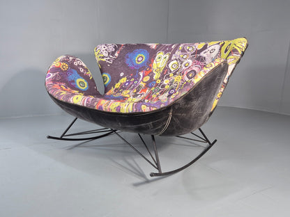 2 Seater Rocking Sofa by Sinnerup Denmark Abstract Colourful Cover EB11369 M2SS15