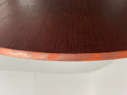 Vintage Round Dining Table 1960s Mid Century Formica Teak Shelf EB11810 MWOO23