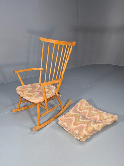 Mid Century Rocking Chair Scandinavian Design 1960s Retro EB10924 MNOR11