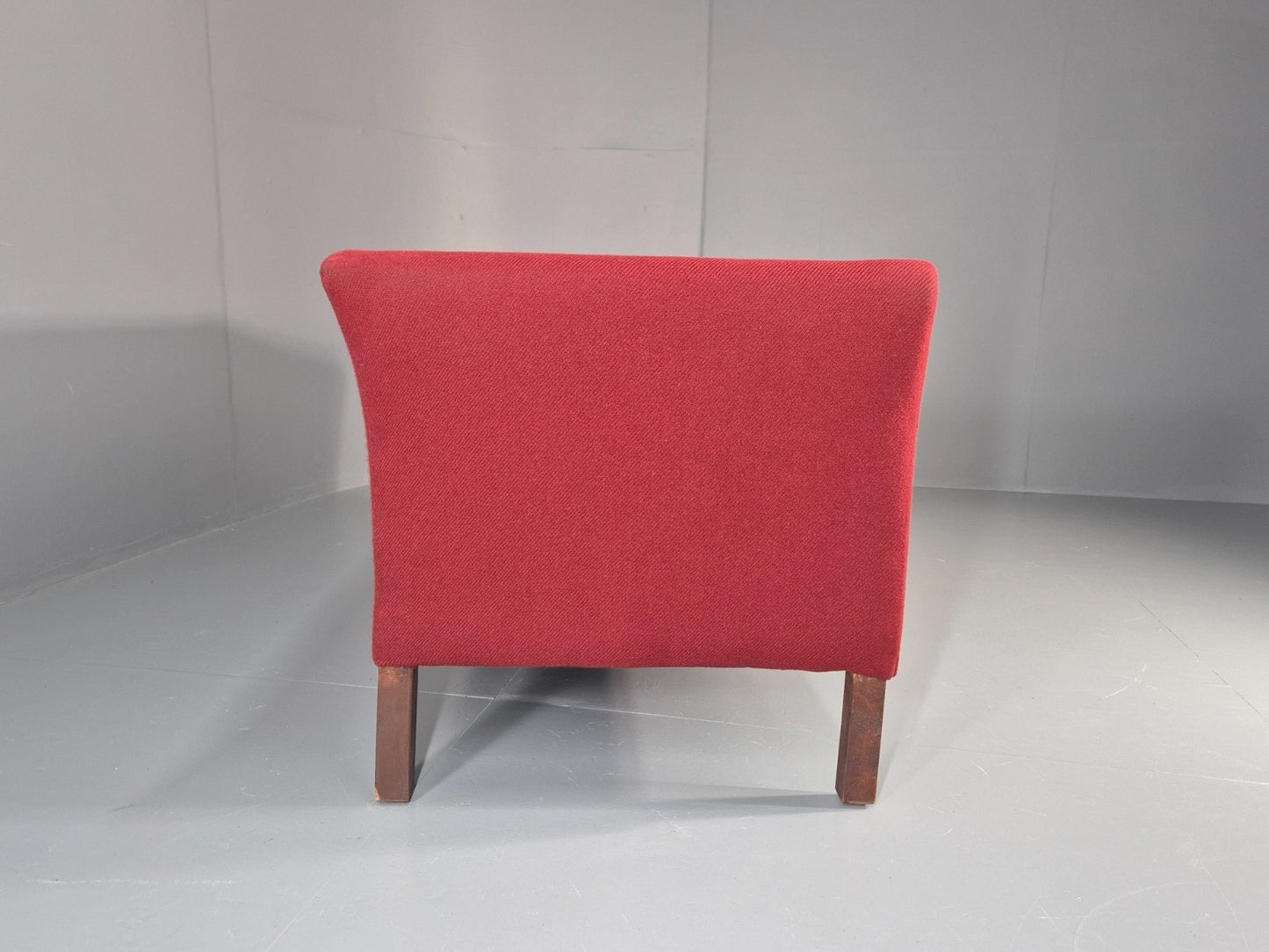 Vintage Danish Two Seater Sofa Mid Century Modern Retro Red Wool EB11363 M2SS11