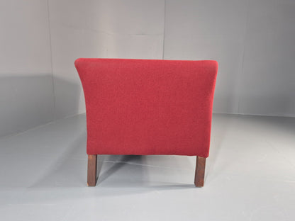 Vintage Danish Two Seater Sofa Mid Century Modern Retro Red Wool EB11363 M2SS11