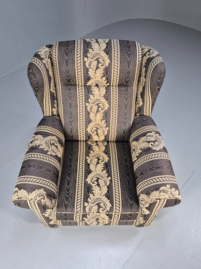 Vintage Danish Lounge Chair Classical Blue Upholstery Retro 1980s EB8990 VCLO - UKDK FURNITURE