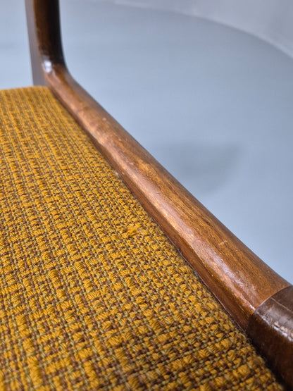 4 Vintage Danish Farso Stolefabrik Walnut Orange 19060s MCM EB9537 MDIN - UKDK FURNITURE