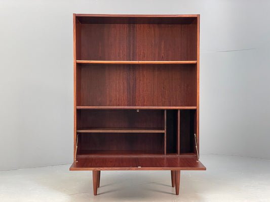 Vintage Danish Bookcase Shelving Unit With Drop Door Drinks Cabinet EB8815 MWOO - UKDK FURNITURE
