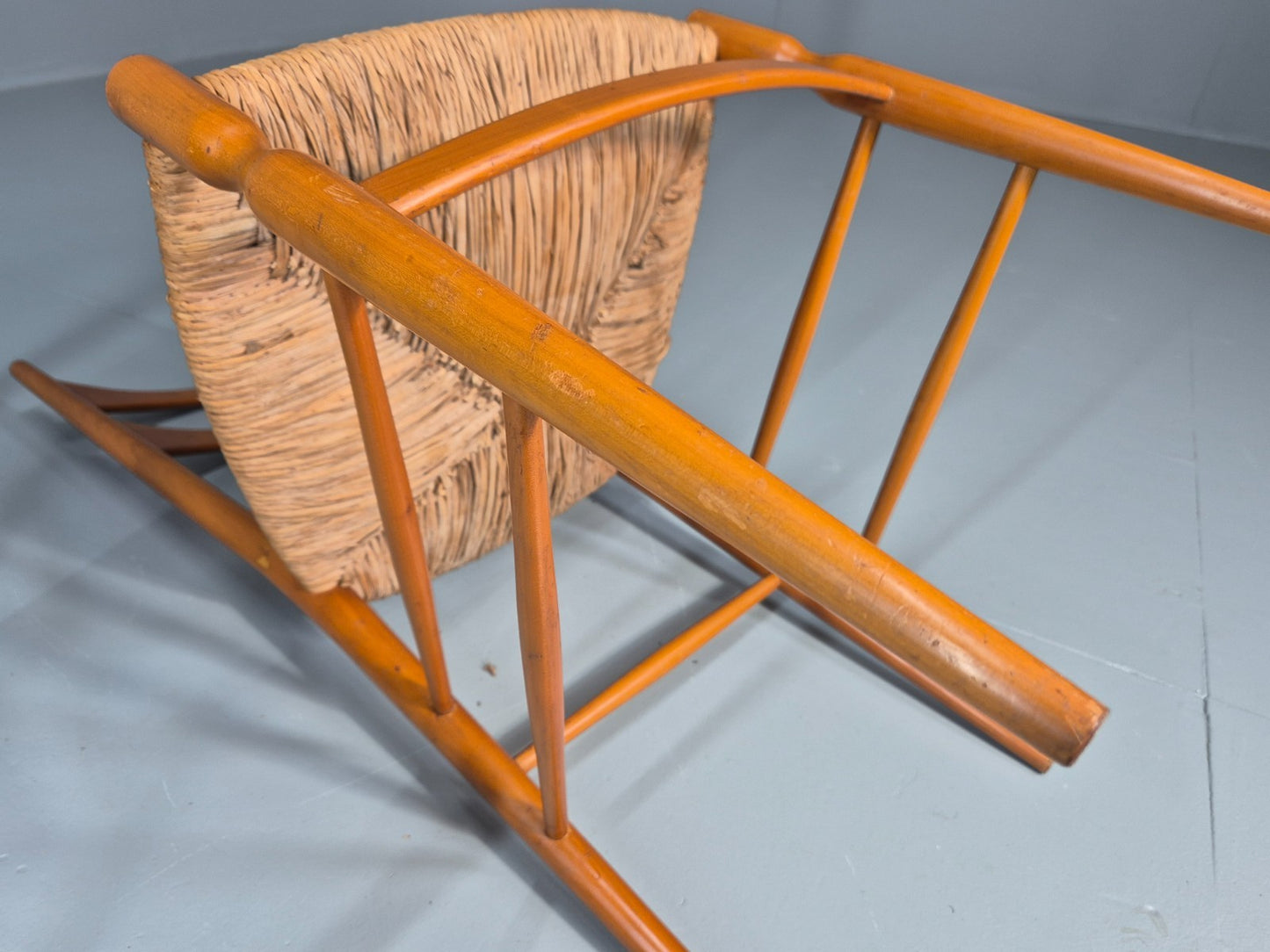 2 1950s Italian Wanut Dining Chairs Chiavari Mid Century Modern EB11781 MDIN12