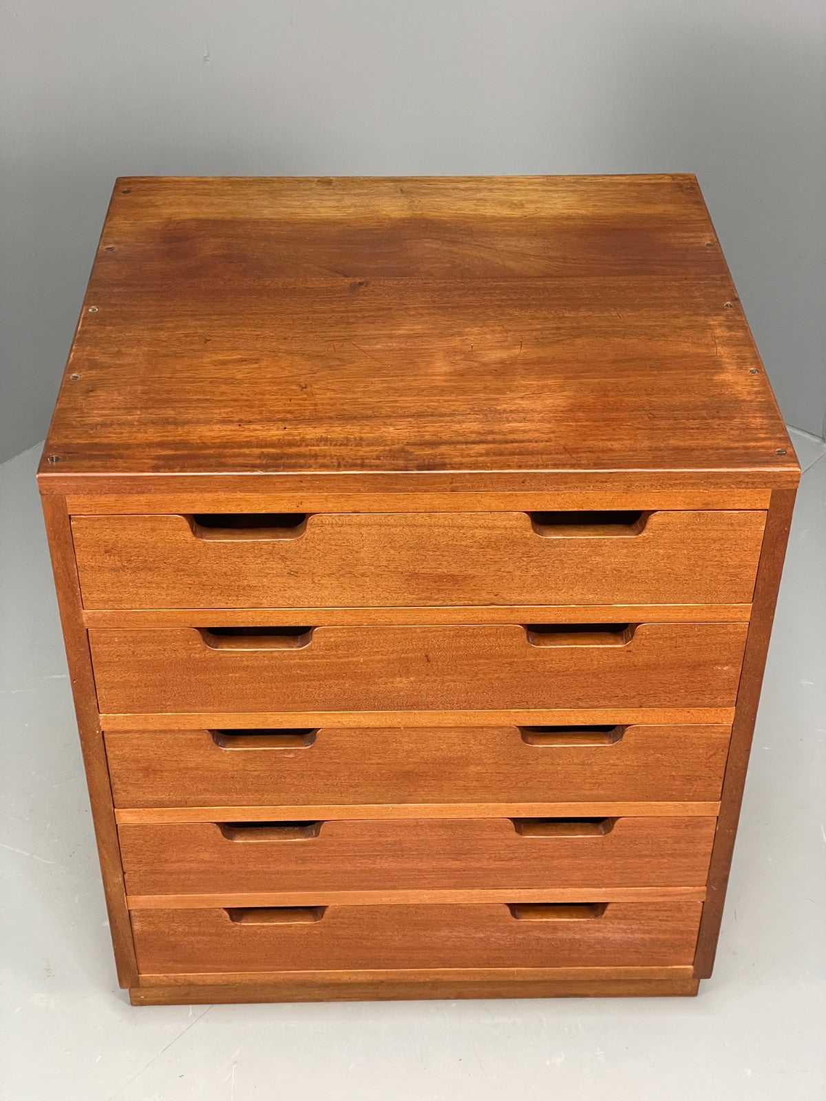 Vintage Chest Of Drawers 1950s Chunky Solid Mahogany Mid Century EB11559 MWOO5
