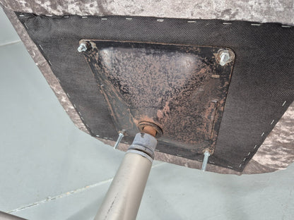 2 Swedish Swivel Chairs 1960s Retro Silver Blue Velvet Upholstery  EB10723 MNOR10