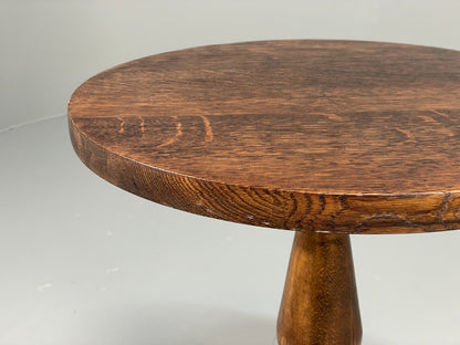 Vintage Oak Side Table With Pine Base Danish EB10828 MWOO9