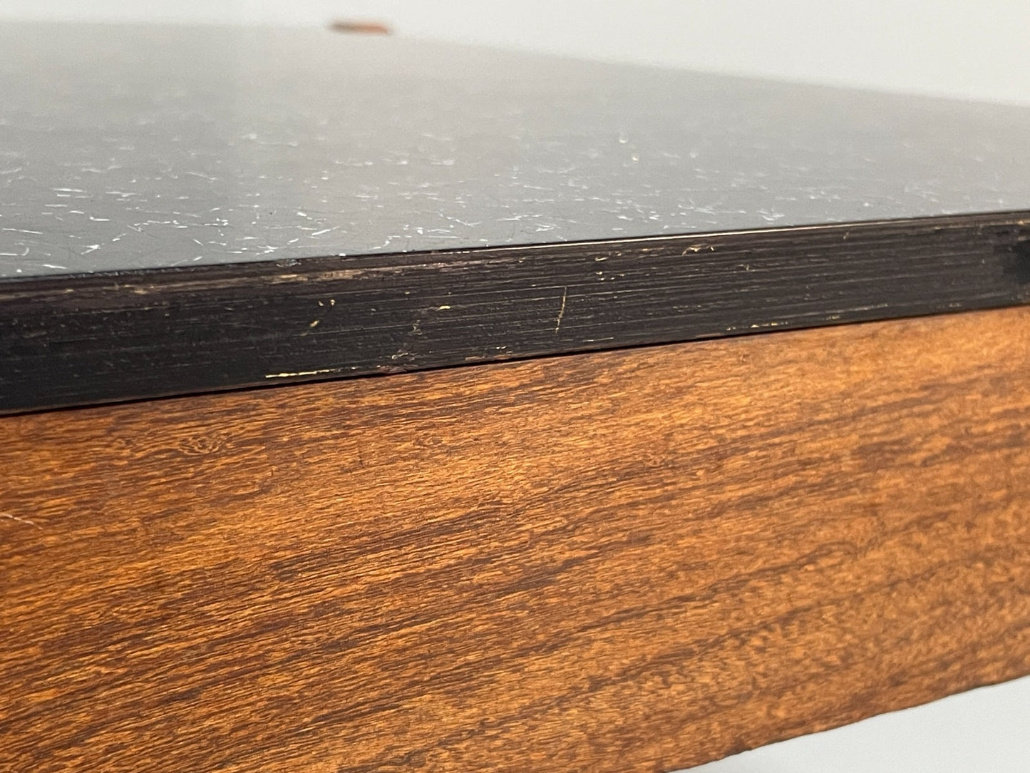 Vintage Teak Coffee Table - Guy Rogers 1960s Black Laminate Top  EB10955 MWOO9