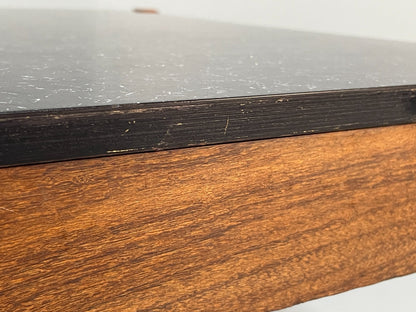 Vintage Teak Coffee Table - Guy Rogers 1960s Black Laminate Top  EB10955 MWOO9